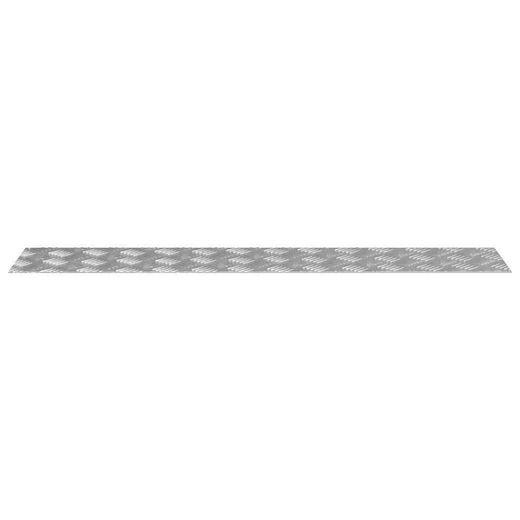 Aluminiowy stopień schodowy, 4 sztuki, 100 x 20 cm, srebrny