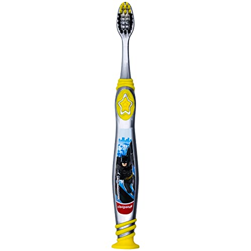 Colgate Batman Toothbrush for Children with Suction Cup, Kids 5+ Years Old, Extra Soft (Colors Vary) - Pack of 2 - image 3