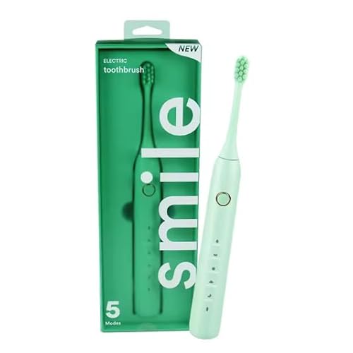 Smilekit® Spazzolino elettrico Sonic, 43.000 impulsi, approvato dai dentisti, batteria da 60 giorni, ricarica USB-C, 5 modalità, 3 colori a scelta (verde, taglia unica)