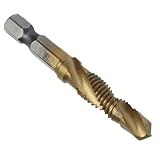 TAP TRILL BITS - Combinazione a Vite Metriche Rivestite con Gamba Esagonale Bit di Tocco per Legno (M8)