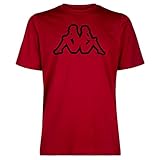 kappa t-shirt uomo jersey maglia cotone sport regular fit logo cromen 303hz70 taglia m colore principale red dk scarlet-black