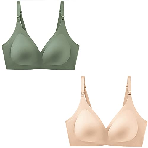 Soutien-gorge d'allaitement push-up WENJUN anti-irritation sans couture lot de 2