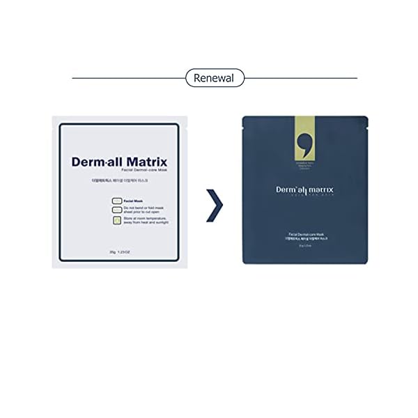 DERMÂ·ALL MATRIX] Daily Facial Dermal-care (35g/sheet) Overnight mask pack,Lifting and Hydrating,Soothing, Exfoliating,Skin Nourishing,Collagen sheet mask for wrinkles and dry skin. (4sheets/1week)
