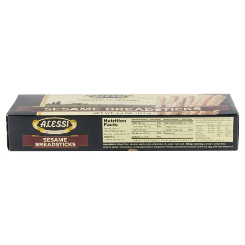 Italian Sesame Breadsticks 9 Packs NT WT. 4.4 Oz. Each. By Alessi