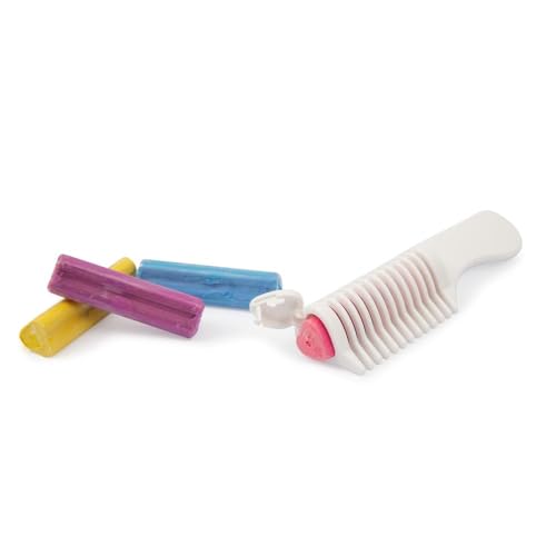 Verybella Unicorn Hair Set, Contains 2 Coloured Elastics, 1 Detangling Brush, 1 Comb, 2 Clips, 4 Hair Color Chalks for a Colourful Look - Image 3