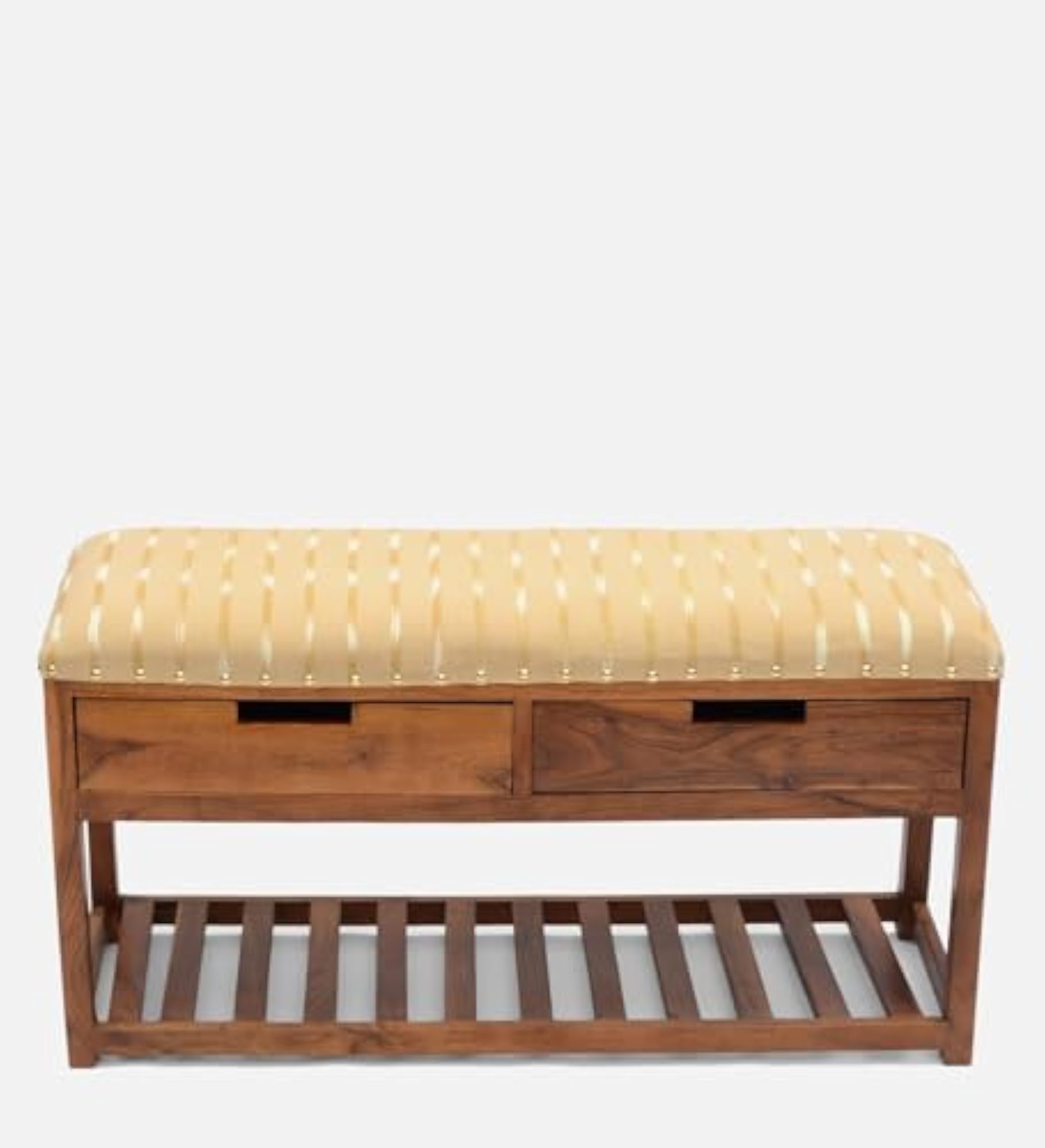 Solid Sheesham Wooden Bench with Storage