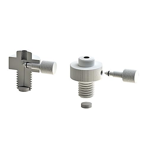 5838-78 Series Filter, Adapter with #25 Thred to 1/4" Female NPT, 100 Micron Polyethylene, 350 Micron Polypropylene, Retaining Ring, FETFE O-Ring, PTFE