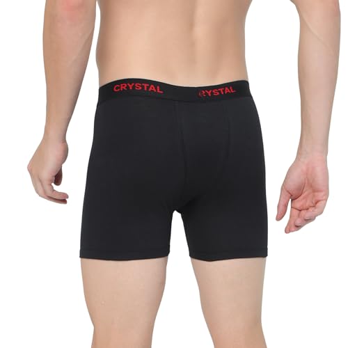 Image of Crystal Men's Combed Cotton Solid FMO Trunk with Supersoft Waistband | Pack of 4 | Assorted