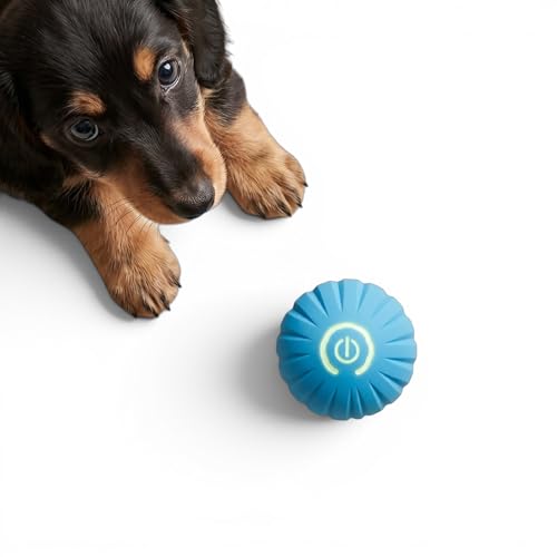 musapet - PALLINA INTERATTIVA PER CANI Di Piccola Taglia – Vibrante e Intelligente, Ricaricabile USB-C con LED – Gioco Anti-Noia per Cani fino a 15 kg (NON per Masticatori Forti)