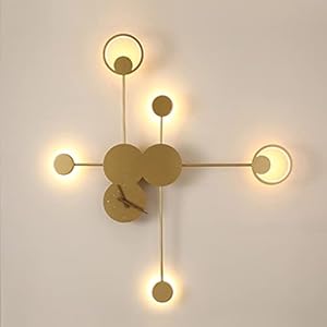 SHYPT Éclairage Mural Moderne à LED for Salon Chambre à Coucher Chambre à Coucher Sconce de l’ hôtel Nordic Indoor Hotel Lampe Murale Home Lighting Fixture (Color : Gold)