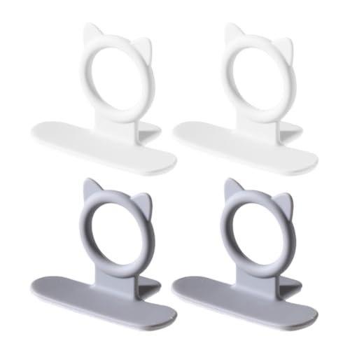 Gadpiparty 4 piezas Elevadores Creativos para Tapa de Inodoro Asas Prácticas para Levantar Asiento Accesorio para Baño Color Gris y Blanco Multifunción para Colgar Objetos