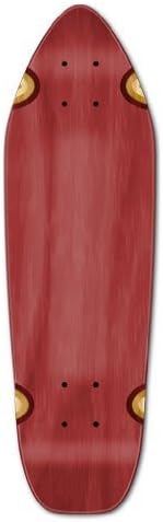 Blank & Graphic - Mini Cruiser - Tabla de longboard de 27 x 8 pulgadas, color rojo