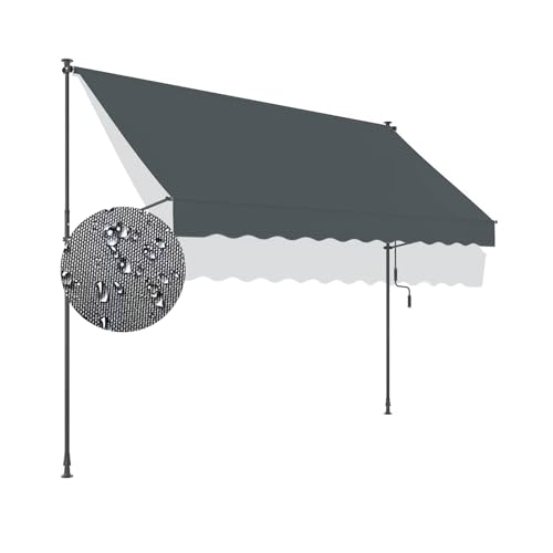 Toldo retráctil con protección UV y lona ajustable para puertas exteriores 2