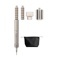 Shark FlexStyle 2-in-1 Professional Hair Dryer & Styling System, 4 Attachments, 4 Heat and 3 AirFlow Settings, Heat Damage Protection, Lightweight 700g, HD421SLANZ, Stone