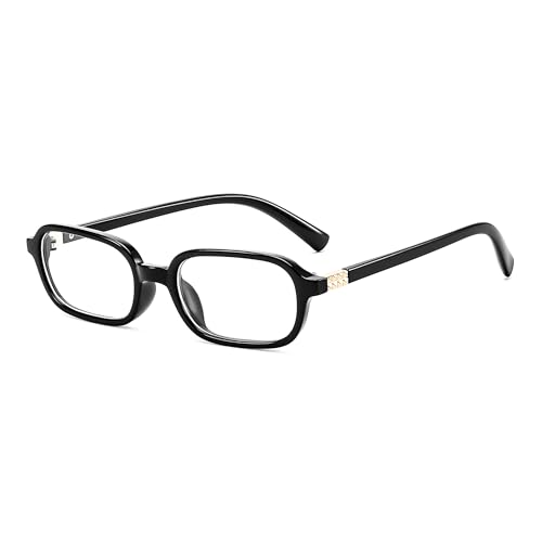 Image of FEISEDY Fashion Rectangular Blue Light Glasses for Women Retro Small Frames Vintage Trendy 90s Square Eyeglasses B0255