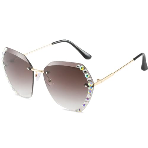 Lunettes de soleil populaire luxe sans monture pour homme et femme tendance