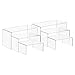 PandaHall 6pcs 3 Tailles Support de Risers d'affichage Acrylique Support d'affichage de Bijoux en Forme de U Vitrine d'étagère Transparente pour l'affichage de Bijoux, Accueil et Magasin