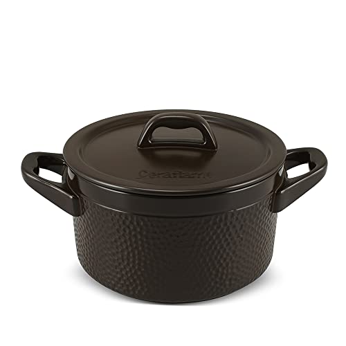 Caçarola de Cerâmica Martelado, 20cm, 3,0 Litros, Chocolate, Ceraflame
