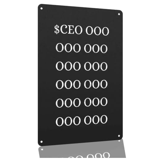 CEO Salary Joke Metal Sign 8 x 12 Inch