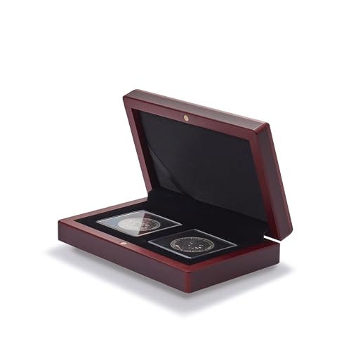 Étui à monnaie Volterra Leuchtturm protection en bois acajou pour capsules Quadrum