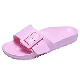 JOMIX Damen Sommer Schlappen Bequeme Sandalen Badelatschen Badeschlappen Meer Pool Strand Schwimmen Indoor Outdoor (Rosa Größe Klein 1 Nummer, 41 EU)