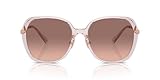 COACH Women's HC8403D Square Sunglasses, Transparent Rose/Brown Pink Gradient, 59 mm