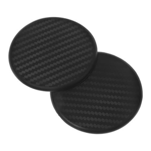 Cabilock Car Coasters White Anti-Slip Mat Round Decorative Cup Holder Vehicle Cup Mat