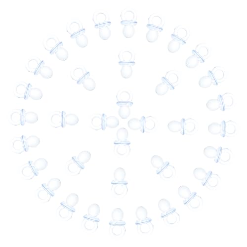 SUPVOX 50pcs Mini Pacifiers for Baby Shower Decorations Funny Pacifier Shower Favors for Boys Girls