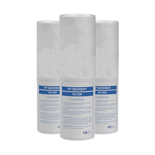 Desineo Lot de 3 Cartouches Anti-sédiment 10 microns pour Porte Filtre 9-3/4-10 Pouces