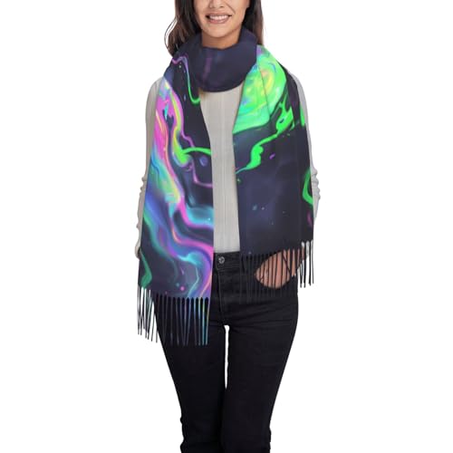 Pashmina Winter Warm Wrap Shawl Neon Alphabet Print Scarves Scarf For Women Men2