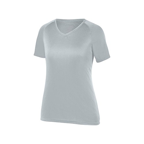 Augusta Sportswear 2792 Women's Attain Wicking Shirt, Silver, Large #TOP14