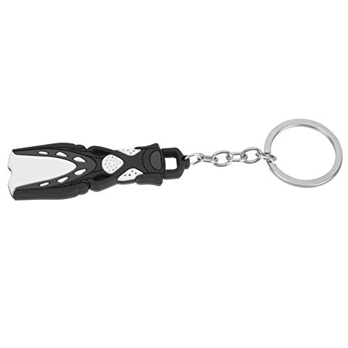 XUXHOU Breloczek z Motywem Nurkowania, Mini Brelok z PVC z Unikalnym Krótkim Kształtem Płetwy, do Wieszania Kluczy i Akcesoriów, Lekki i Trwały (BLACK)