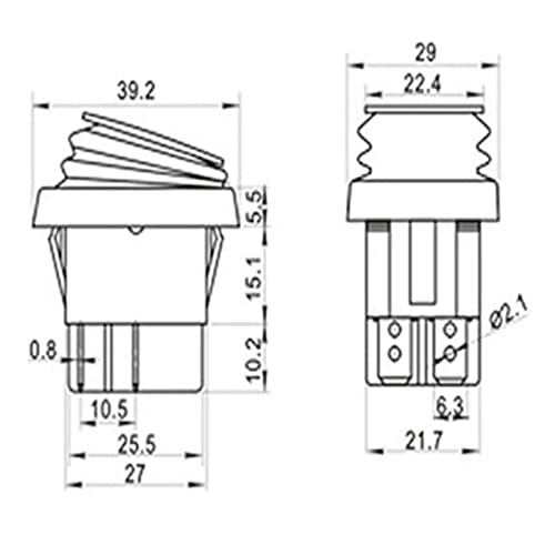 Interrupteur à bascule bistable étanche IP55 AC250V 16A pour commande électrique
