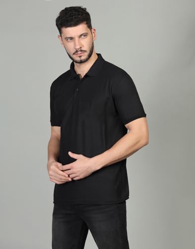 Image of INKKR Men's Polo Neck Half Sleeve Solid T-Shirts