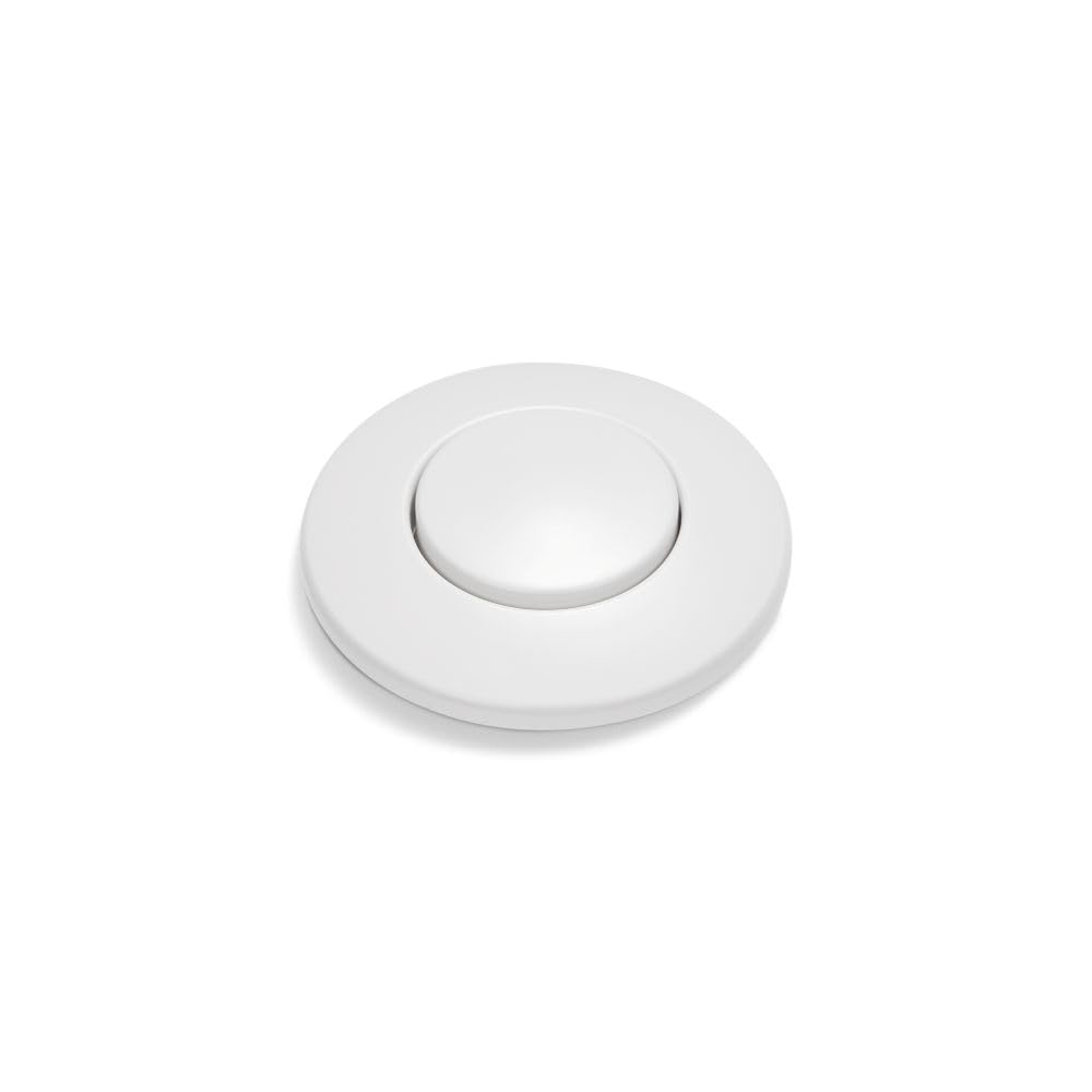 Bouton InSinkErator blanc pour broyeur de cuisine design épuré