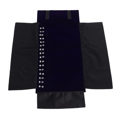 Bolsa enrollable collares terciopelo azul viaje maleta avión 2