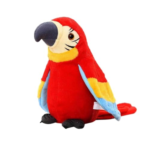 Sunshine smile Elektrische Sprechender Papagei Lustiges Sprechender Papagei Nachsprechendes Plüschvogel Talking Parrot Plüsch Vogel Plüschtier mit Wiedergabefunktion