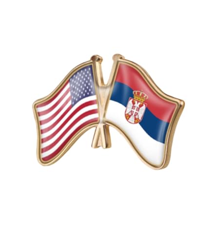 Image of World Most Countries Single Pin Brooch Badge United States USA America and Other Countries Cross Friendship Pin Badge for Men Women