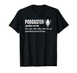 Funny Podcaster Sustantivo - Micrófono mezclador USB Podcast Master Camiseta