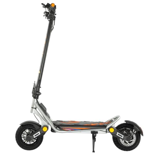 KuKirin A1 Patinete Eléctrico 48V, Autonomía 45km, Diseño Urbano con Luz LED Fría, Plegable para Movilidad Diaria