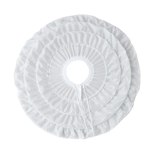 osiuujkw Enagua de 3 aros para niñas, disfraz, cinturilla ligera, ideal para eventos bodas y fiestas, de crinolina, media, decoración blanca.