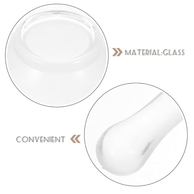 Healvian 1 Set Mortars and Pestle Bowl,Glass Pestle and Bowl,Medicine Mixer Grinding Mill Tools,Garlic Pepper Seasoning Smasher,Mixer and Grinders for Pharmacy or Science Lab,60mm