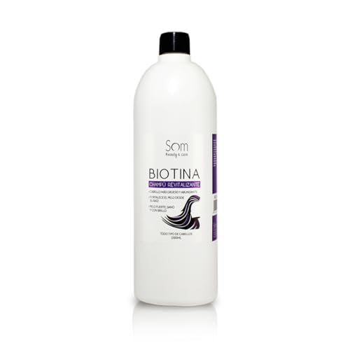 SOM Champú Biotina 1000ml – Anticaída, Fortalecedor y Revitalizante – Estimula el Crecimiento del Cabello – Con Vitamina B7 – Para Todo Tipo de Cabello - Recambio -