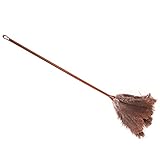 Mango de plástico y plumas de avestruz, Tamaño aproximado (plumas incluidas): 70 cm, Ligero y manejable, El mango mide 53,5 cm de largo, Incluye un agujero para poder colgarlo