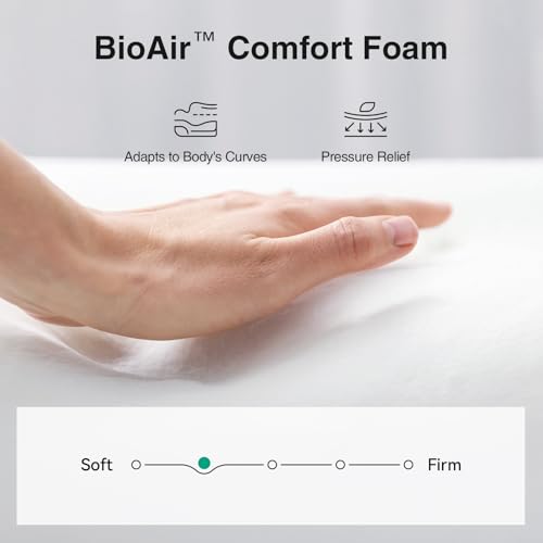 Novill 6/8 Inch Foam and Spring Hybrid Mattress, Queen Mattress in a Box, Medium Support, CertiPUR-US Certified Foam & Steel Coils, Durable Design, Guest and Youth Bedroom, Eco-Friendly Packaging