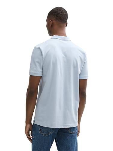 TOM TAILOR Denim Herren 1045587 Poloshirt, 35249-Light Blue Grey, XL