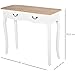 HOMCOM Table console bois mélaminé et acier chêne 100x35x79.2 cm HOMCOM Table console bois mélaminé et acier chêne 100x35x79.2 cm