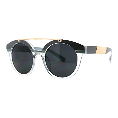 Retro Hipster Fashion Sunglasses Womens Round Top Metal Bar Frame UV 400