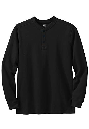 Liberty Blues by Kingsize Men's Big & Tall Ribbed Knit Henley