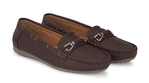 Image of Karaddi Women's Loafers | Cushioned Footbed | Stylish Fashion Moccasins | Comfortable Slip On Formal Loafer for Women | Flexible Style Casual Shoes | Formal Office Wear Shoe